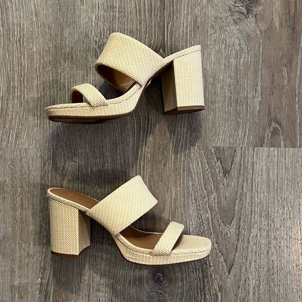 NORDSTROM RACK Annella Rafia Heel Sandal